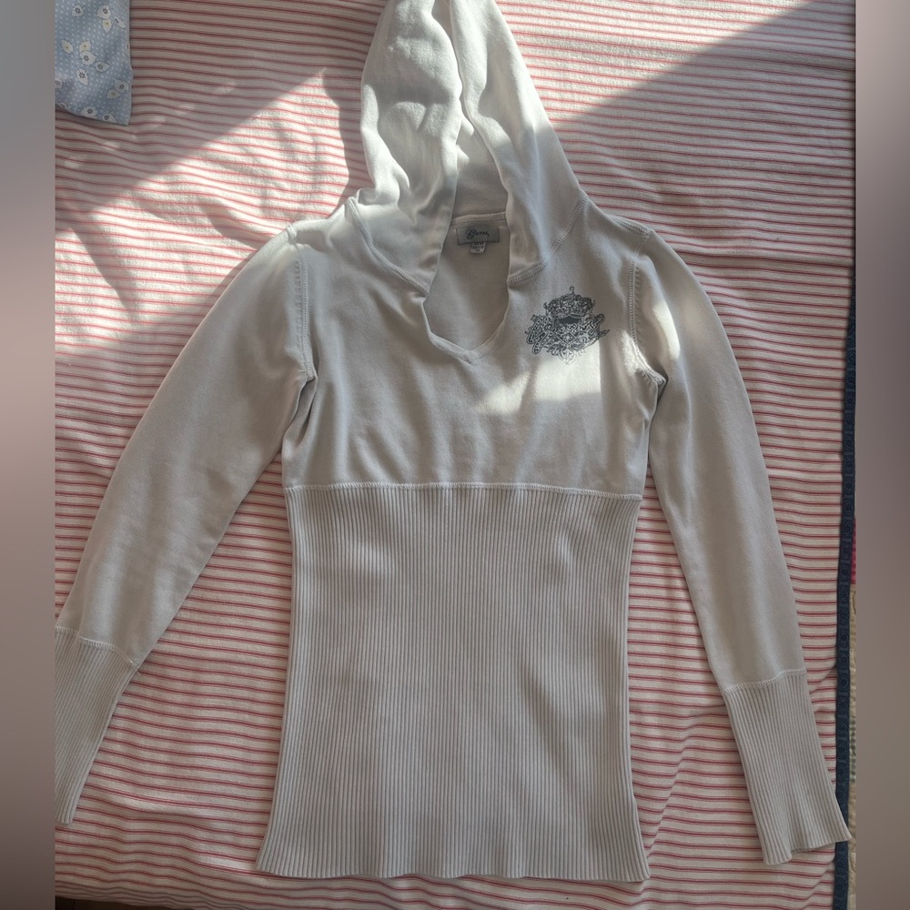 Y2K Guess fitted knit hoodie